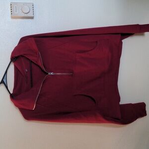 Burgundy quarter zip